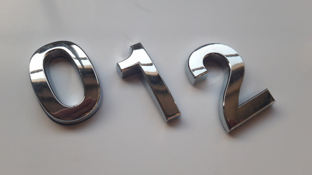 3D CHROME NUMBERS