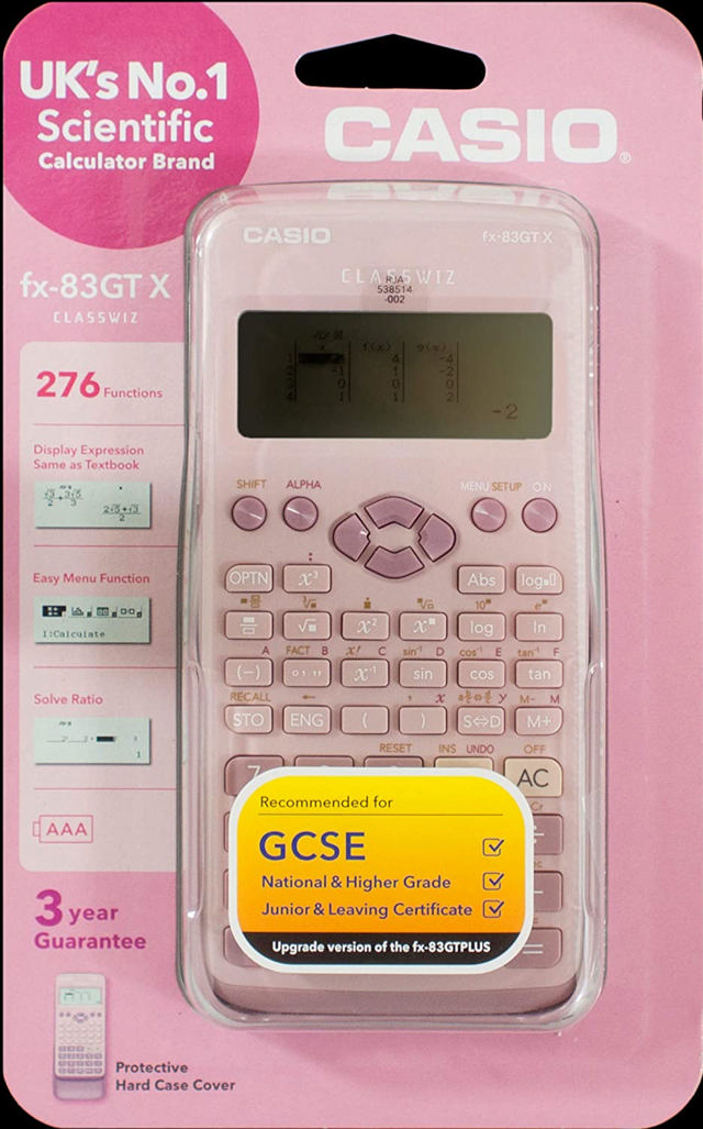 CASIO FX-83GTX SCIENTIFIC CALCULATOR PINK