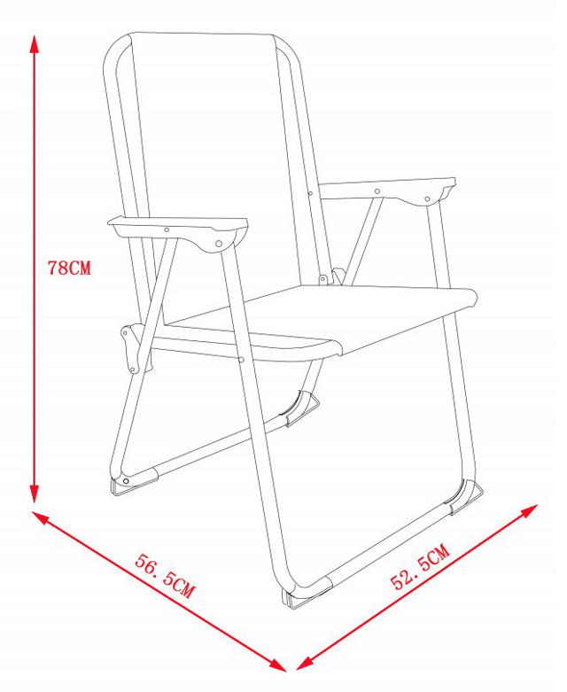 BELLA PICNIC CHAIR 56X52X78CM