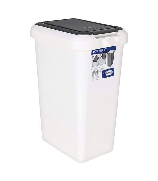 TONTARELLI TOUCH AND LIFT BIN WHITE 10L