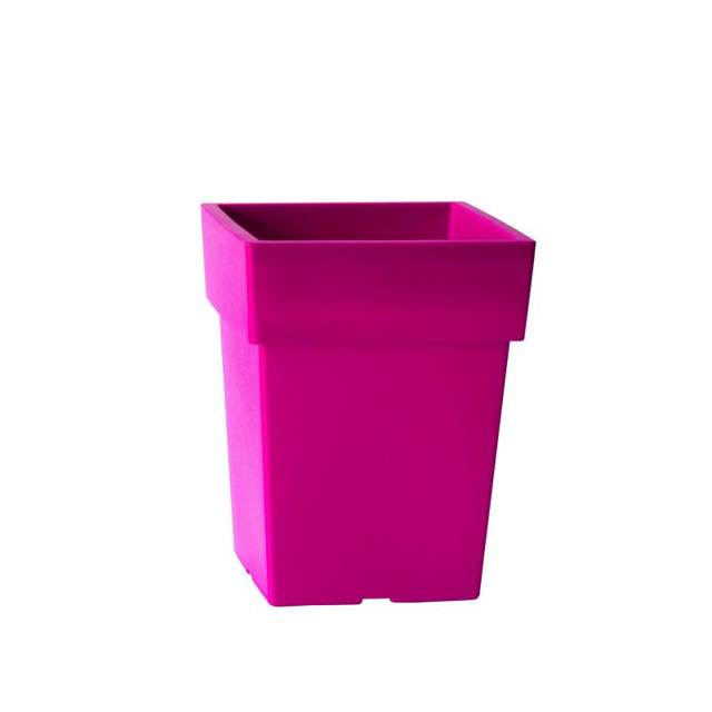 VIOMES LINEA SQUARE FLOWERPOT 15X15X18CM 7.5LTR ROSE