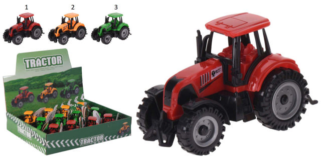 TRACTOR 105MM ABS 3 ASSORTED COLORS