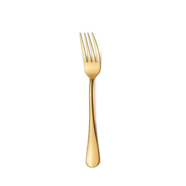 DINOX NIS GOLD CAKE FORK 2.5MM