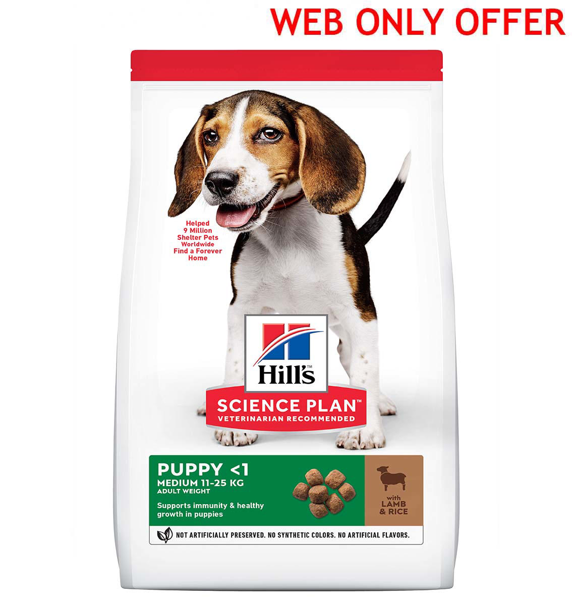 HILLS SCIENCE PLAN PUPPY MEDIUM LAMB & RICE 14KG