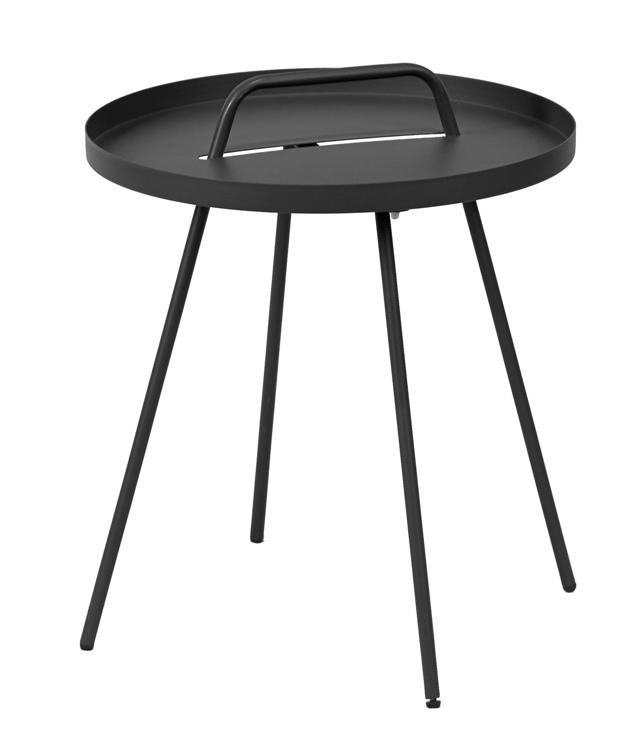 FOLDABLE ROUND SIDE TABLE ROUND - DARK GREY