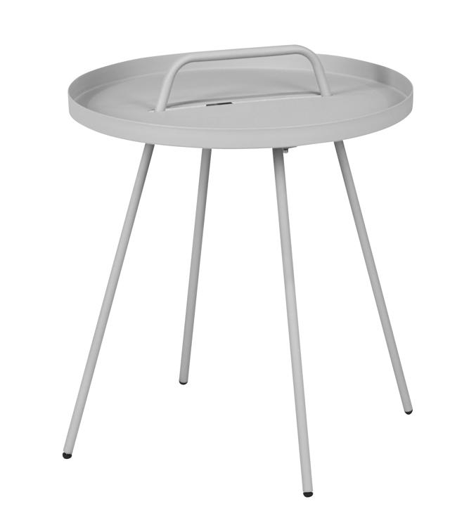 FOLDABLE ROUND SIDE TABLE ROUND - GREY