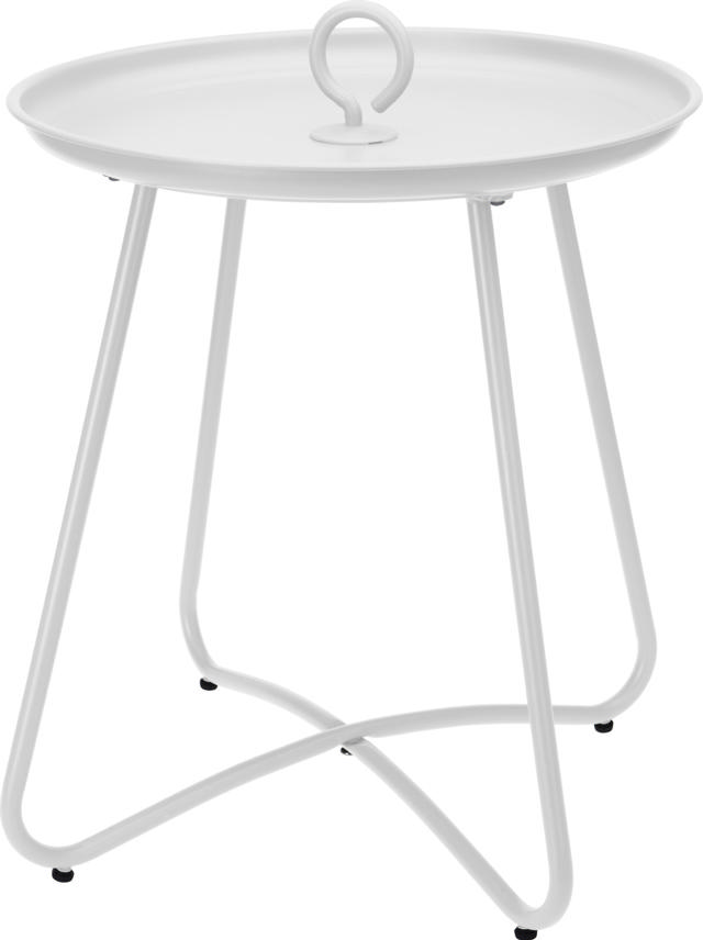 STEEL SIDE TABLE - MATT WHITE