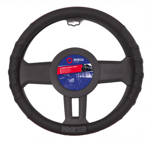 SPARCO ΚΑΛΥΜΜΑ ΤΙΜΟΝΙΟΥ WHEEL COVER BLACK PVC GRIP SPC1117BK