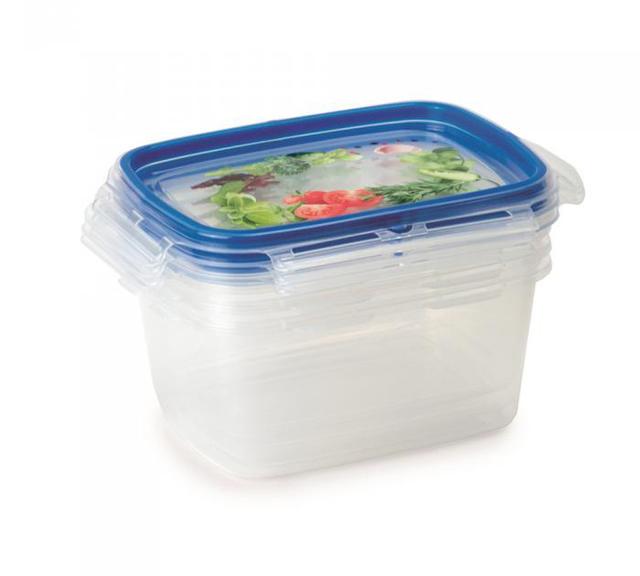 SNIPS LOCK FOOD CONTAINER SQUARE 1.2L 3PCS