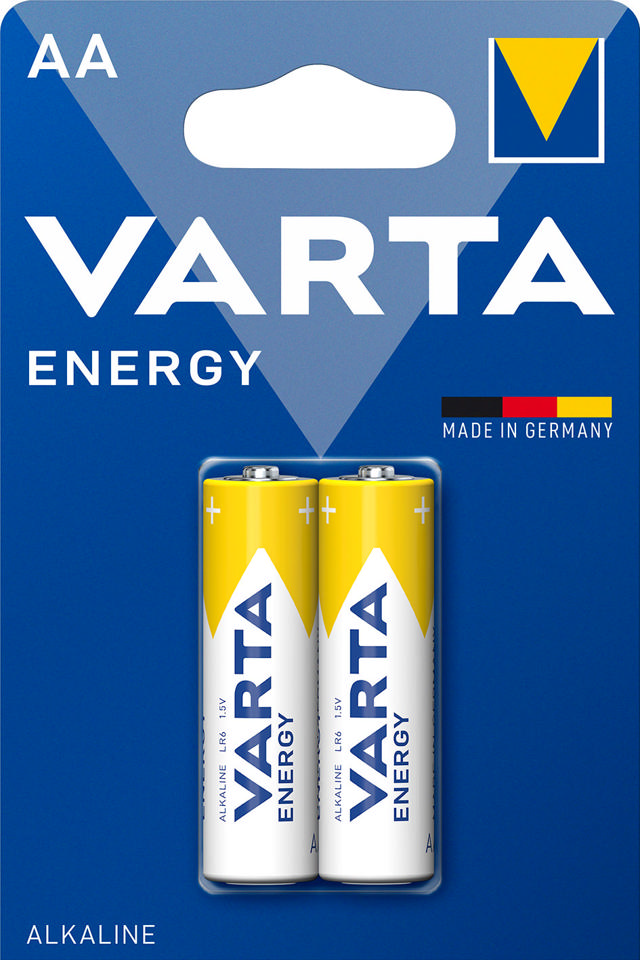 VARTA ENERGY ALKALINE BATTERIES AA, MIGNON, LR6, 1,5V, 2-PACK