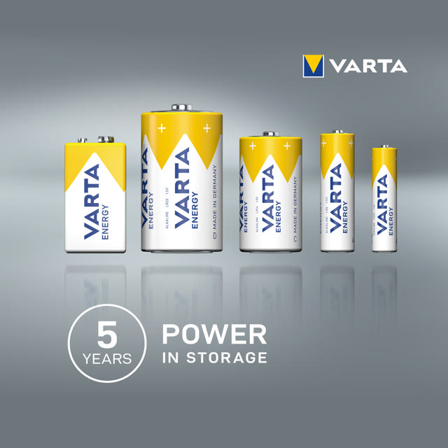 VARTA ENERGY ALKALINE BATTERIES AA, MIGNON, LR6, 1,5V, 2-PACK