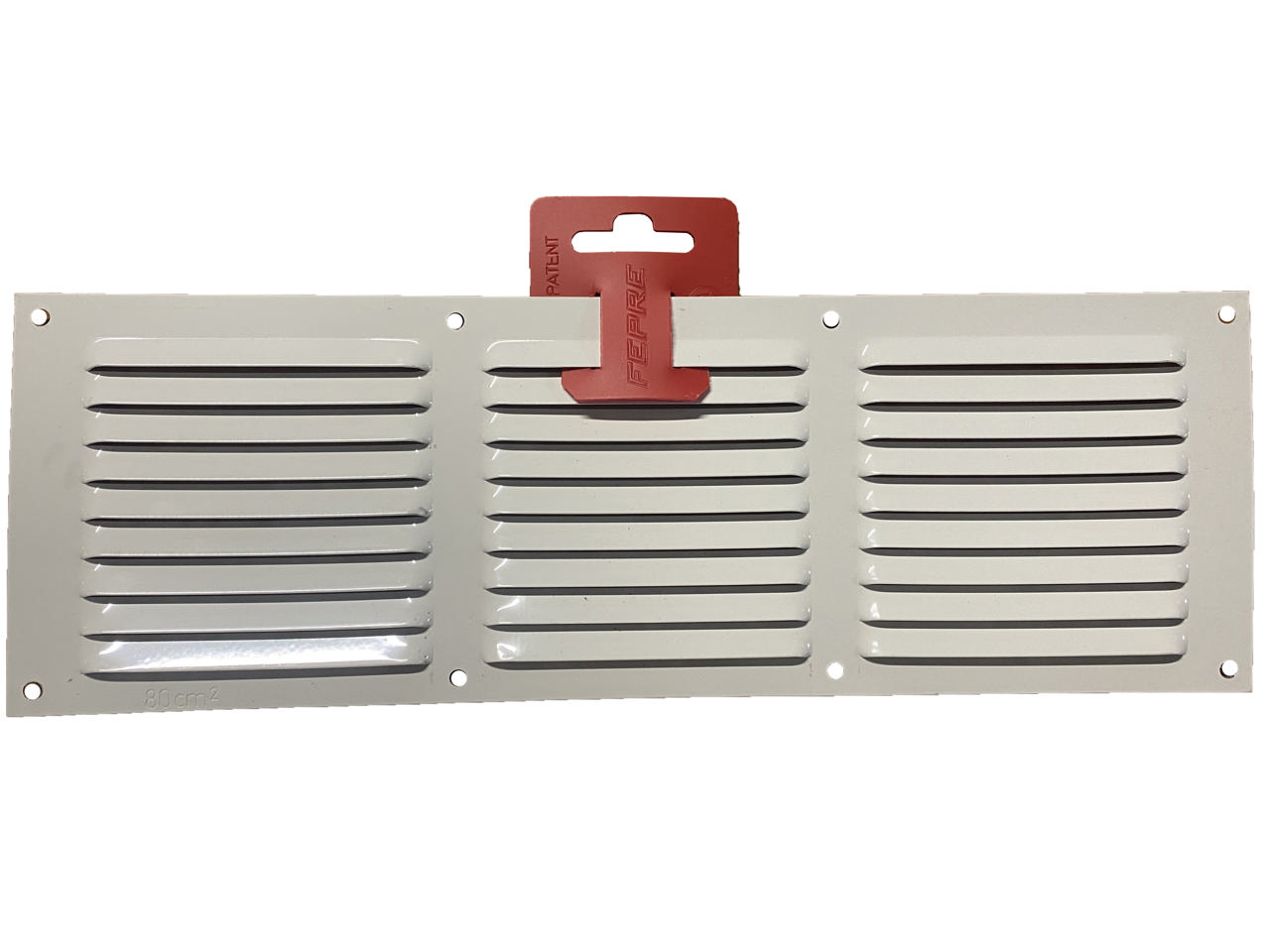 VENTILATOR AIR GRILL 0.6MM 10X30CM WHITE