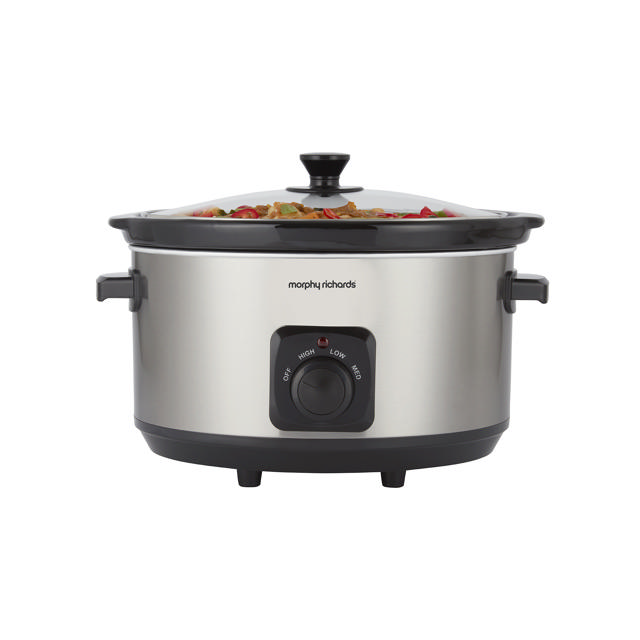 MORPHY RICHARDS 461013 SLOW COOKER 6.5L BRUSHED STAINLESS STEEL