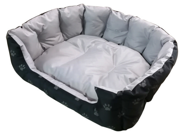 DOG BED BLACK 70X60X23CM