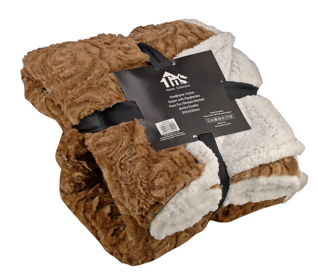 TNS BLANKET SHERPA FLANNEL 150X220CM ASSORTED COLORS