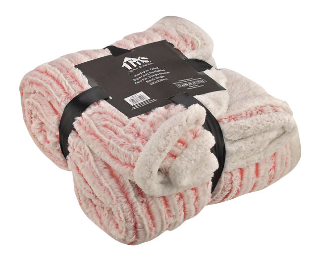 TNS BLANKET SHERPA FLANNEL 150X220CM ASSORTED COLORS