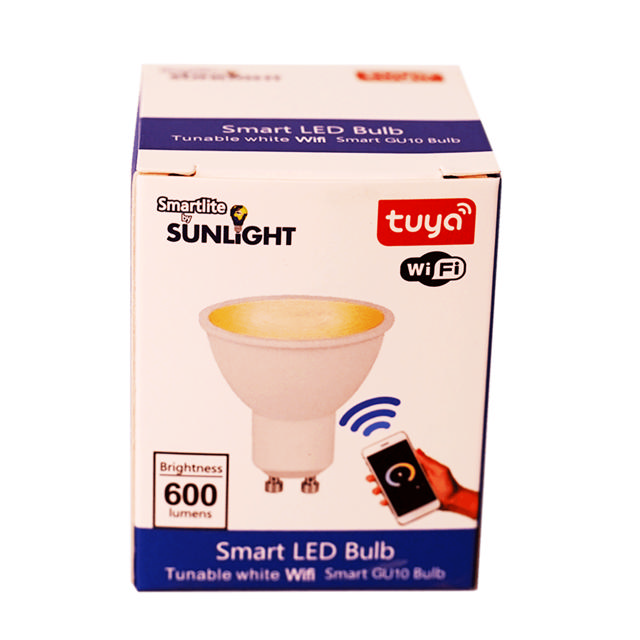 SUNLIGHT LED 7W ΕΞΥΠΝΟΣ ΛΑΜΠΤΗΡΑΣ GU10 CCT WIFI TUYA APP 600LM