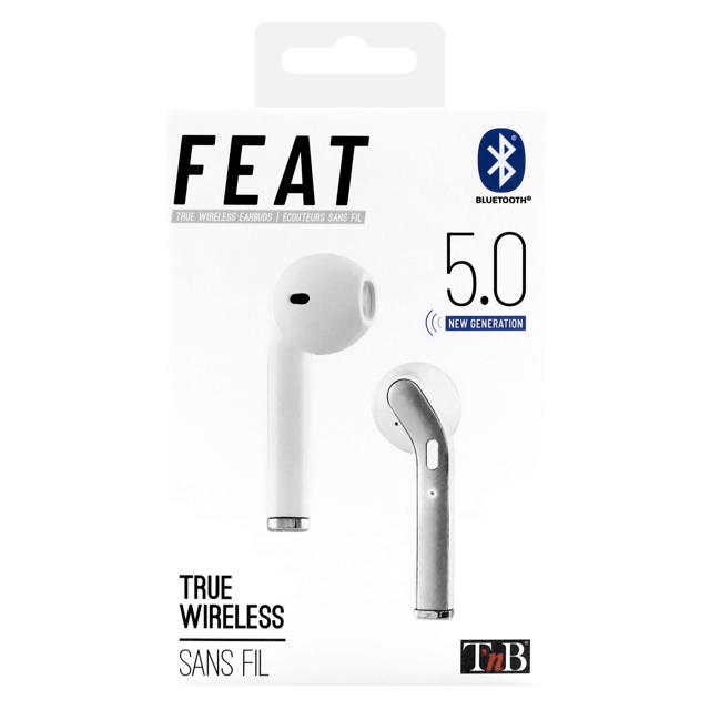 TNB FEAT TRUE WIRELESS EARBUDS WHITE