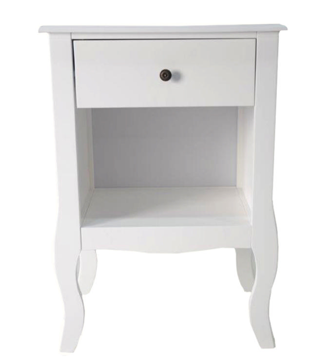SUPERLIVING TOULOUSE BEDSIDE TABLE 48X34X70CM - WHITE