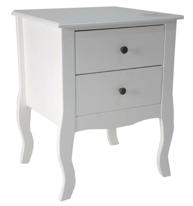 SUPERLIVING TOULOUSE BEDSIDE TABLE 45X40X57.5CM - WHITE