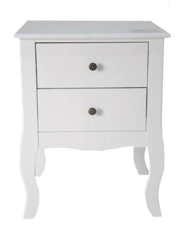 SUPERLIVING TOULOUSE BEDSIDE TABLE 45X40X57.5CM - ΑΣΠΡΟ