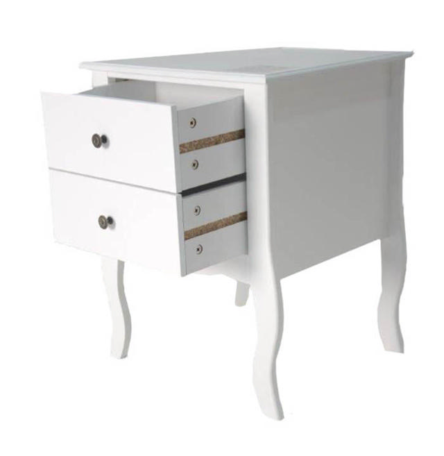 SUPERLIVING TOULOUSE BEDSIDE TABLE 45X40X57.5CM - WHITE