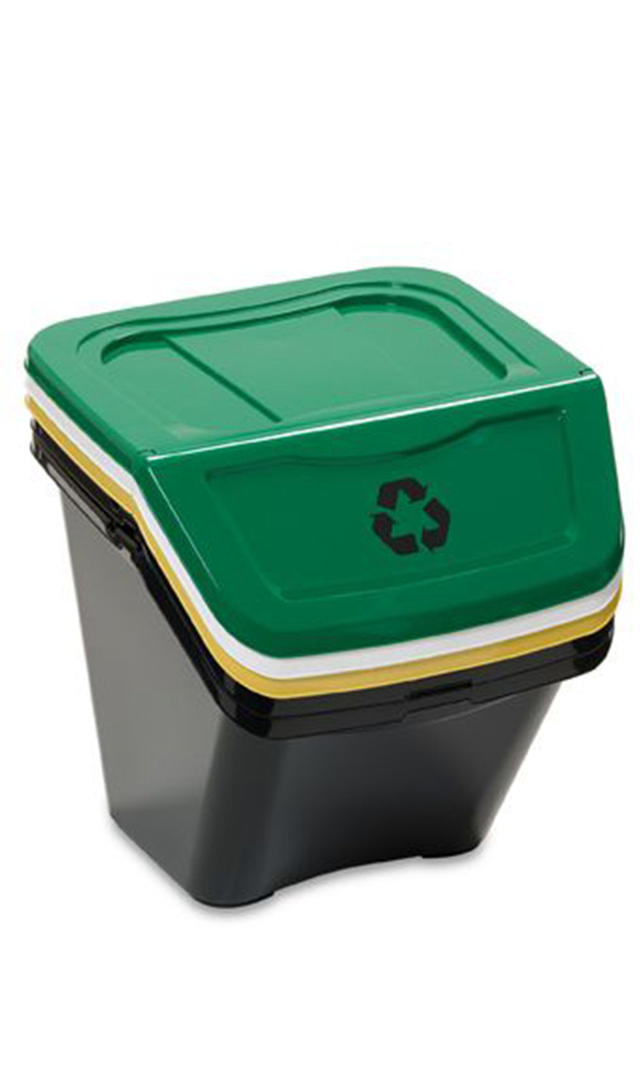 RECYCLING BINS 3PCS 30L