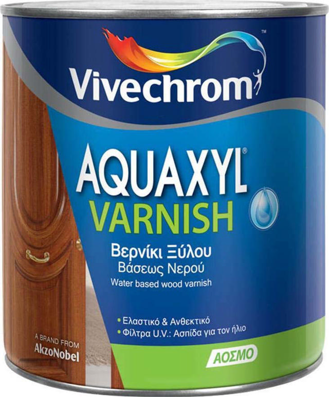 VIVECHROM AQUAXYL ΒΕΡΝΙΚΙ SATIN ΓΚΡΙ 0.75L