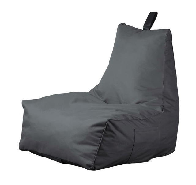 CHAIR POUF DARK GREY 80X69CM