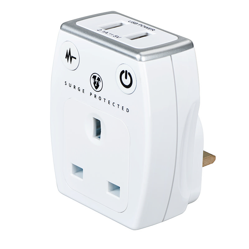 BG MASTERPLUG ADAPTOR 13A & 2 USB 3.1A