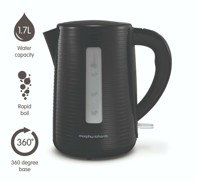 MORPHY RICHARDS 108398 ARC BLACK KETTLE 1.7LTR