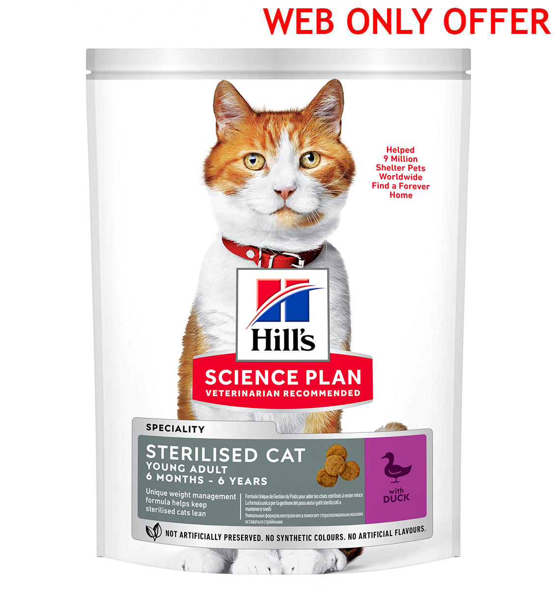 HILLS SCIENCE PLAN CAT YOUNG ADULT STERILIZED DUCK 1.5KG