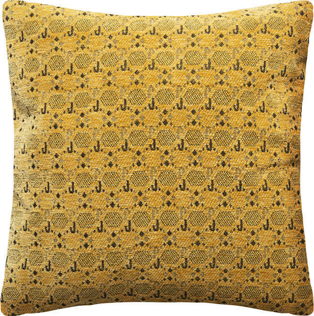 ATMOSHERA 164103E OCHER LEOPARD OAK CUSHION COVER 40CM X 40CM