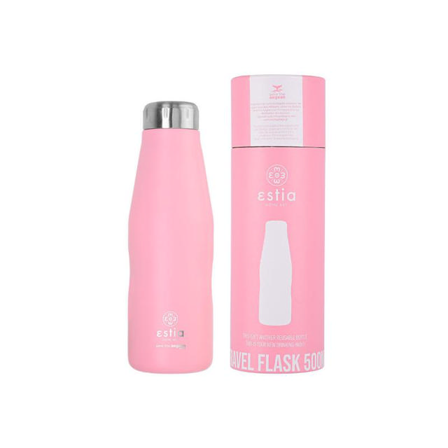 ESTIA 01-7812 TRAVEL MUG PINK SAVE THE AEGEAN 500ML