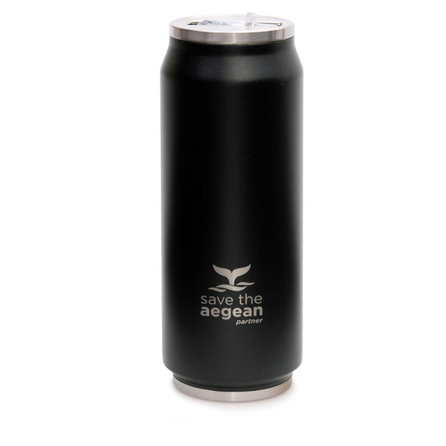 ESTIA 01-7843 TRAVEL MUG BLACK SAVE THE AEGEAN 500ML