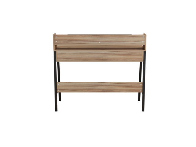 DESK WITH DRAWER 104X48X89CM BLACK/ WALNUT