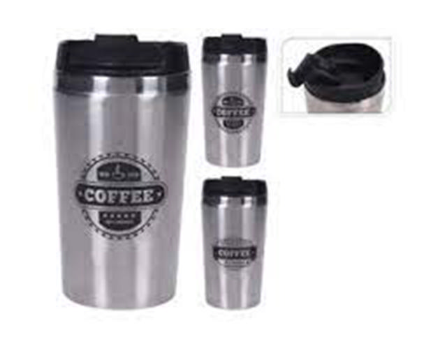 DRINKING THERMO MUG 3 ASSORTED COLORS 450ML