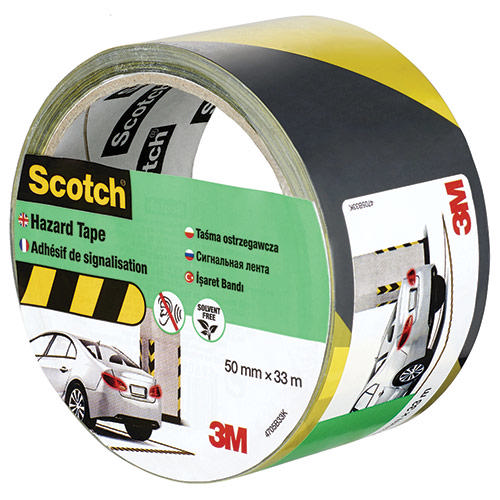 3M SCOTCH ΤΑΙΝΙΑ ΚΙΝΔΥΝΟΥ 50MM X 33M ΜΑΥΡΟ/ΚΙΤΡΙΝΟ