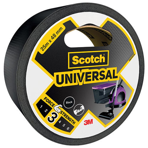 3M SCOTCH UNIVERSAL DUCT TAPE 48MMX25M BLACK