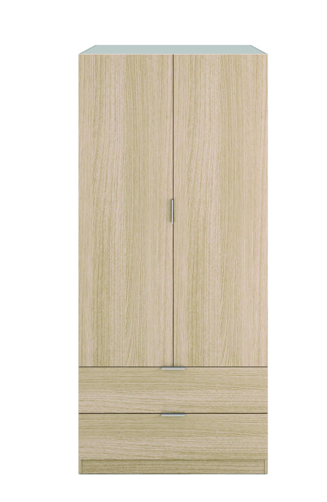 FORES WARDROBE 180X81X52CM - OAK