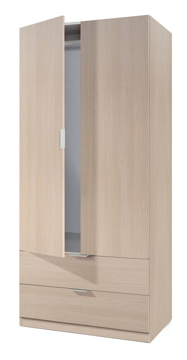 FORES WARDROBE 180X81X52CM - OAK