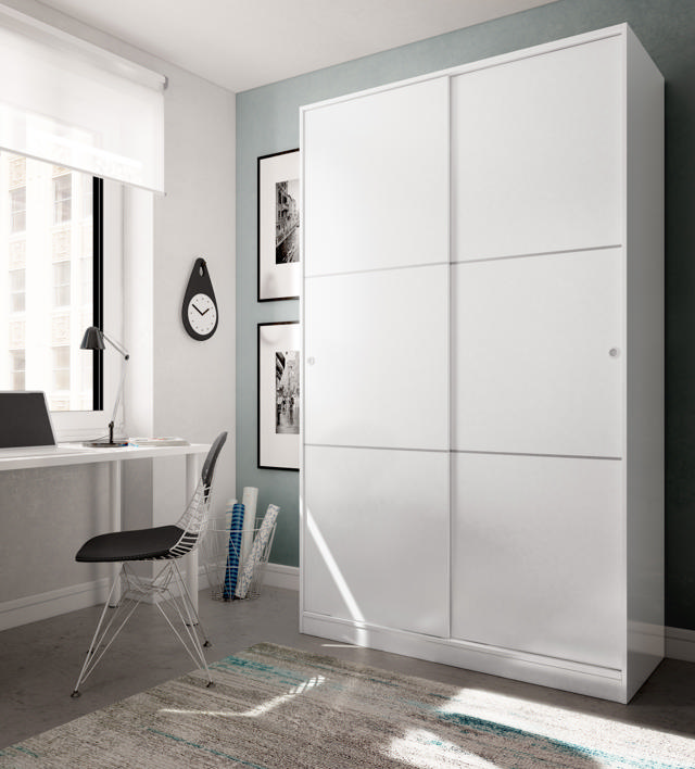 FORES MAX MIRROR WARDROBE 200X120X50CM - WHITE