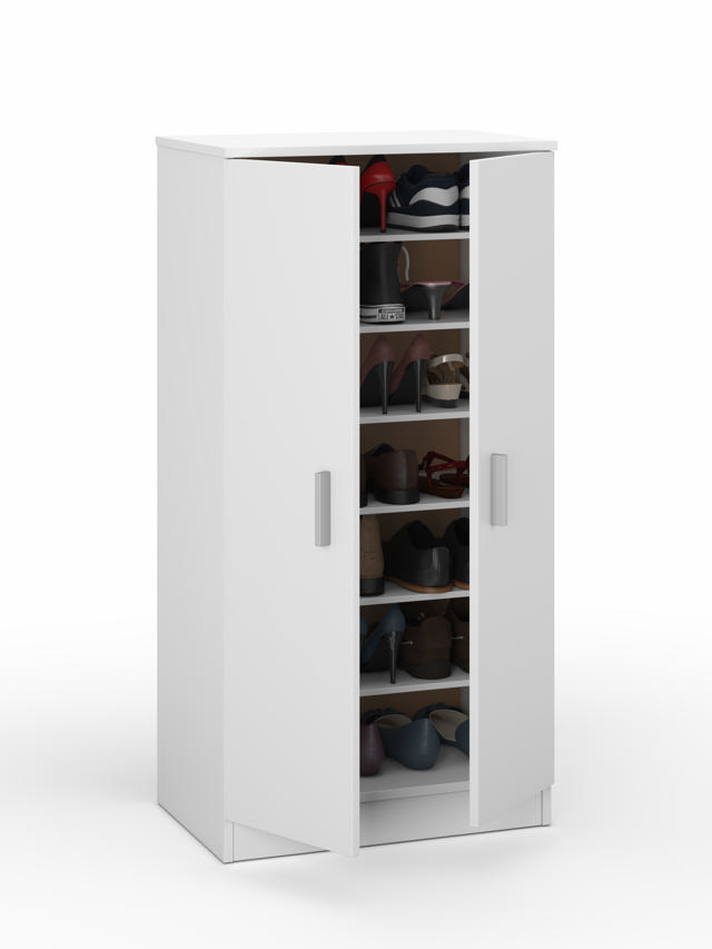 FORES 007813O ZAPATEROS SHOE CABINET 2 DOORS WHITE 108X55X36CM
