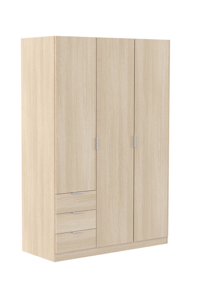 FORES WARDROBE 180X121X52CM - OAK