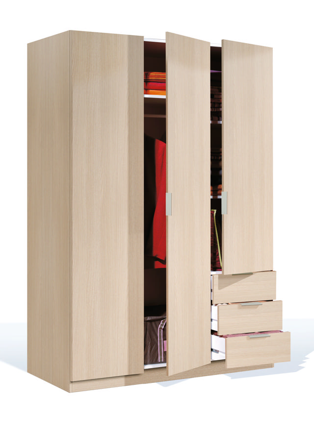 FORES WARDROBE 180X121X52CM - OAK