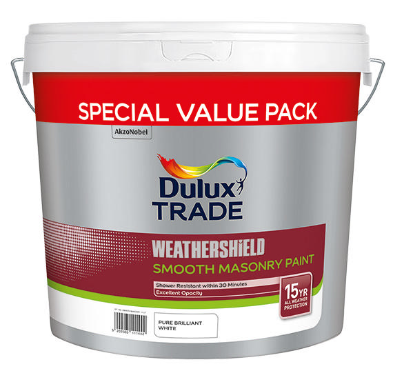 DULUX WEATHERSHIELD ΛΕΙΑ ΒΑΦΗ ΤΟΙΧΟΠΟΙΗΣΗΣ PURE BRILLIANT ΛΕΥΚΟ 10+1L