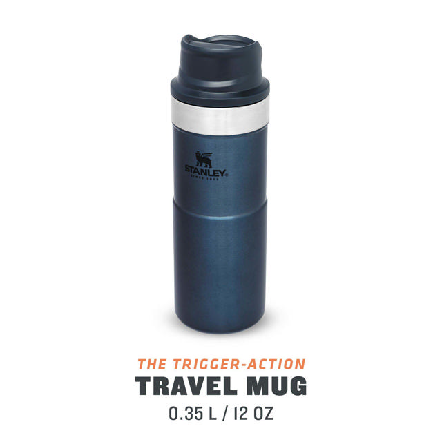 STANLEY CLASSIC TRIGGER ACTION TRAVEL MUG 0.35L - BLUE