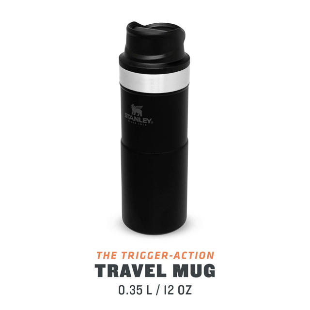 STANLEY CLASSIC TRIGGER ACTION TRAVEL MUG 0.35L - BLACK