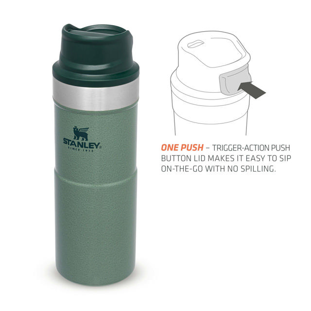 STANLEY CLASSIC TRIGGER ACTION TRAVEL MUG 0.35L - GREEN