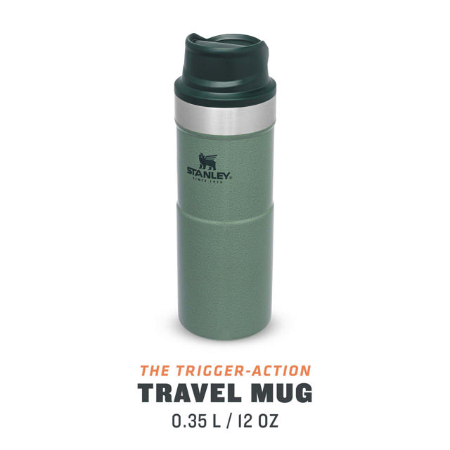 STANLEY CLASSIC TRIGGER ACTION TRAVEL MUG 0.35L - GREEN